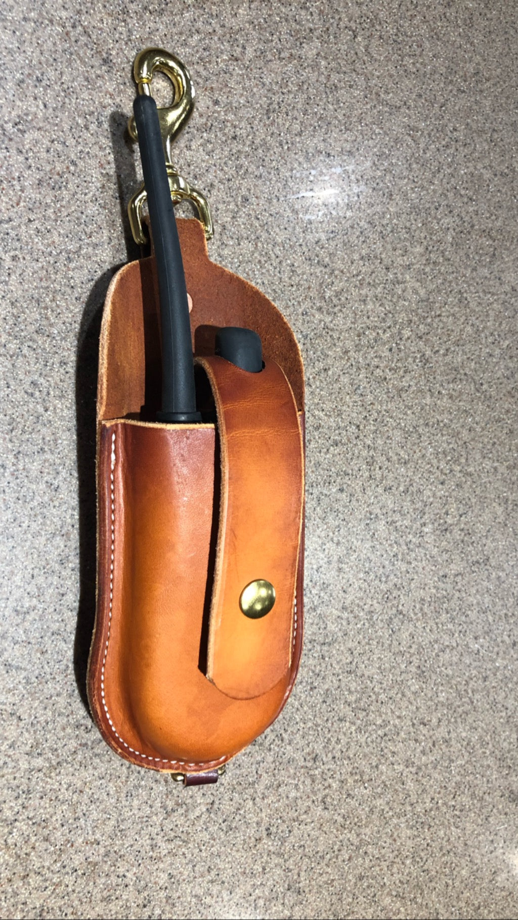 Leather Garmin Case made in USA, crafted from premium leather with brass hardware and heavy-duty stitching.